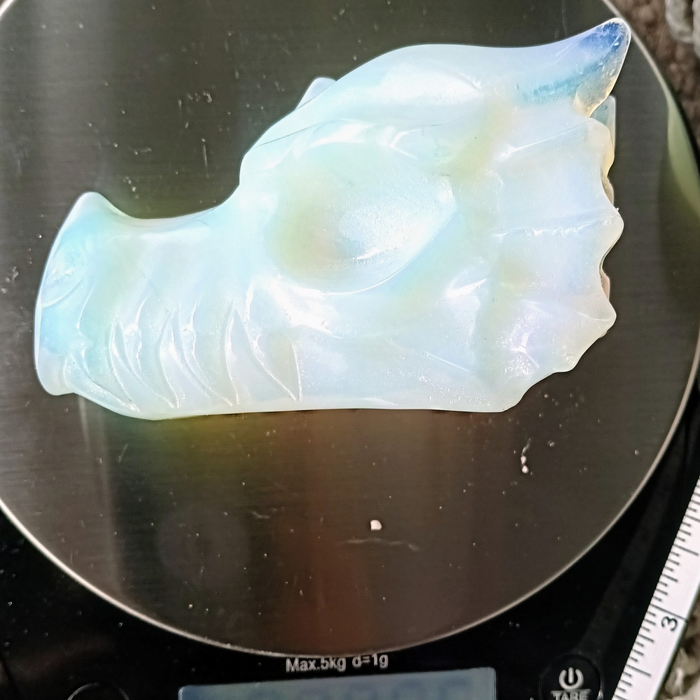 Iridescent Dragon Head Sculpture